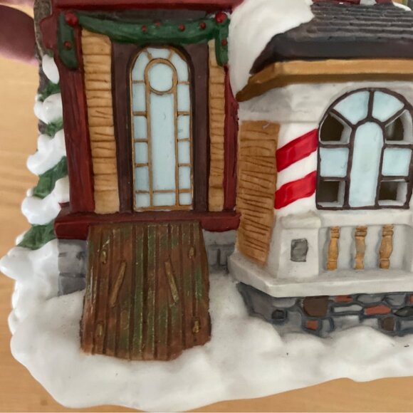 Vtg Holiday Time Dormitory School College Christmas Village House Light-Up 1999 - Picture 5 of 11